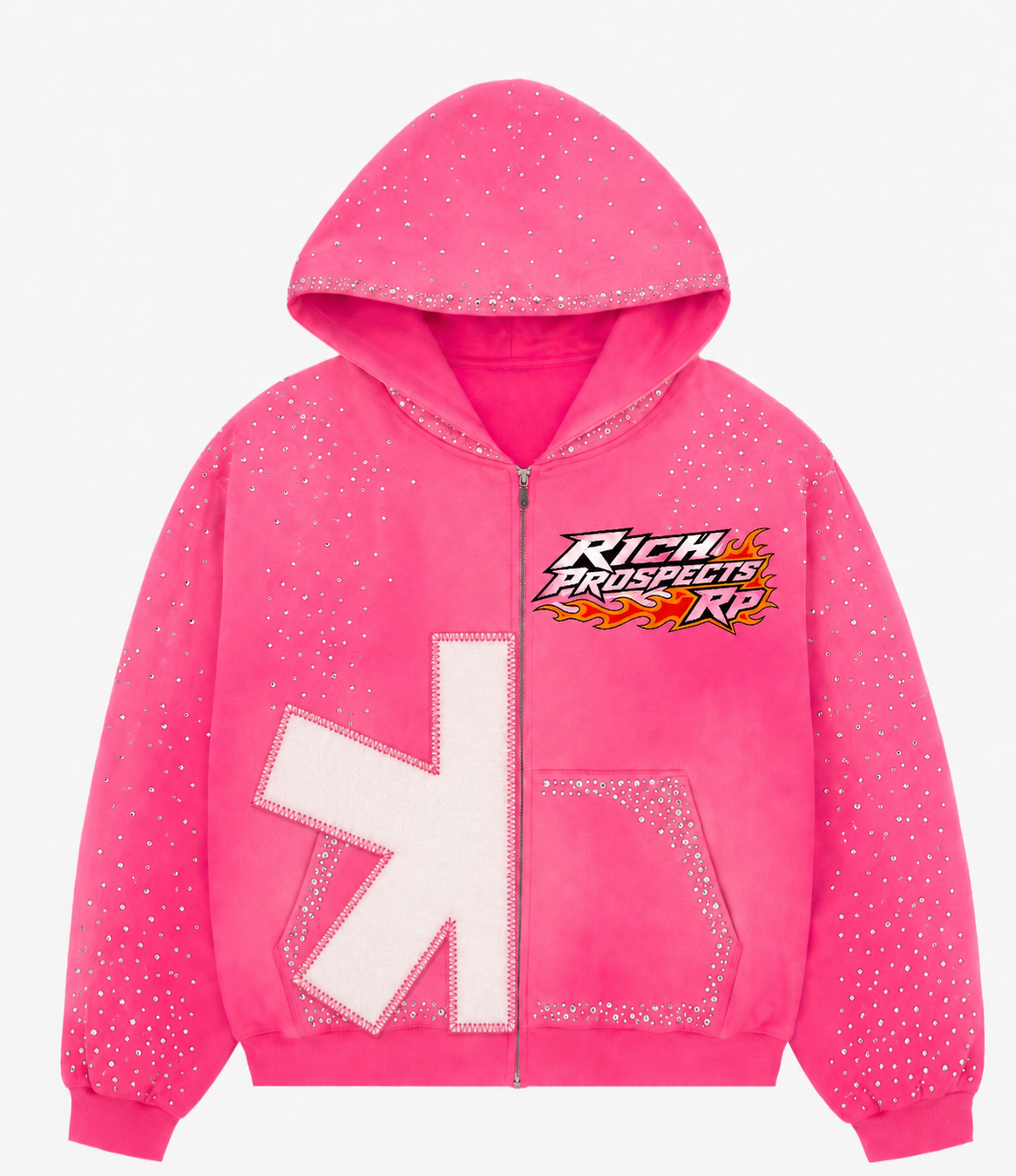 Pink “rhinestone” Hoodie