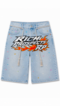 Blue “rhinestone” Shorts