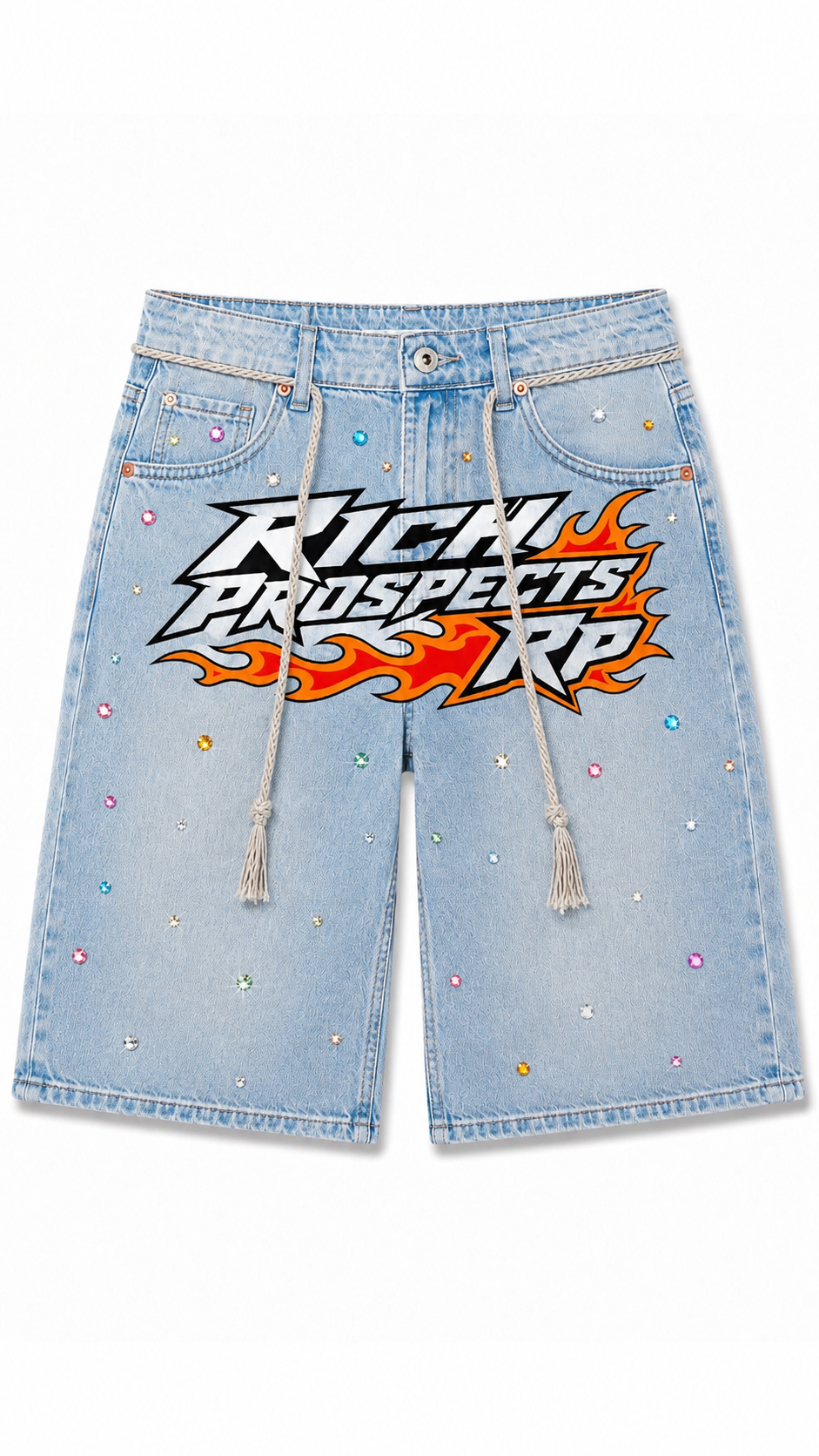 Blue “rhinestone” Shorts