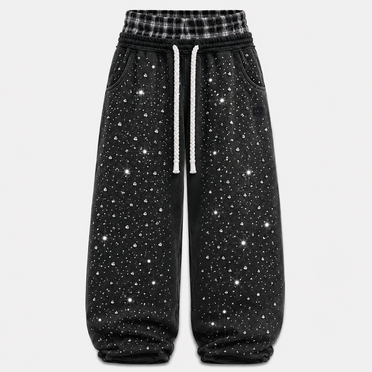 Double wasted “Rhinestone” Pants